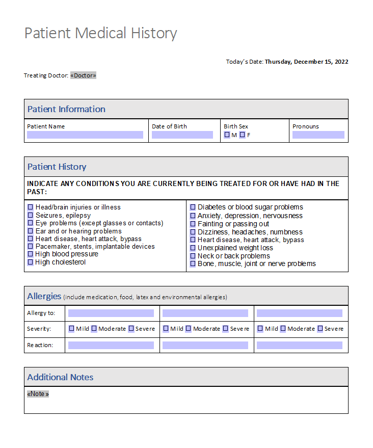 TX Text Control form