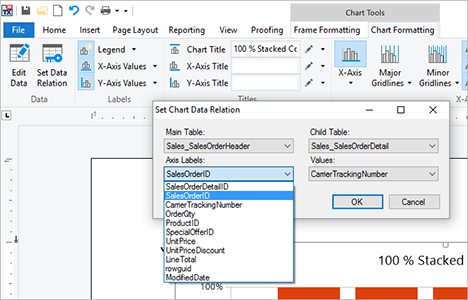 Sneak Peek X15: Ribbon chart layout tab