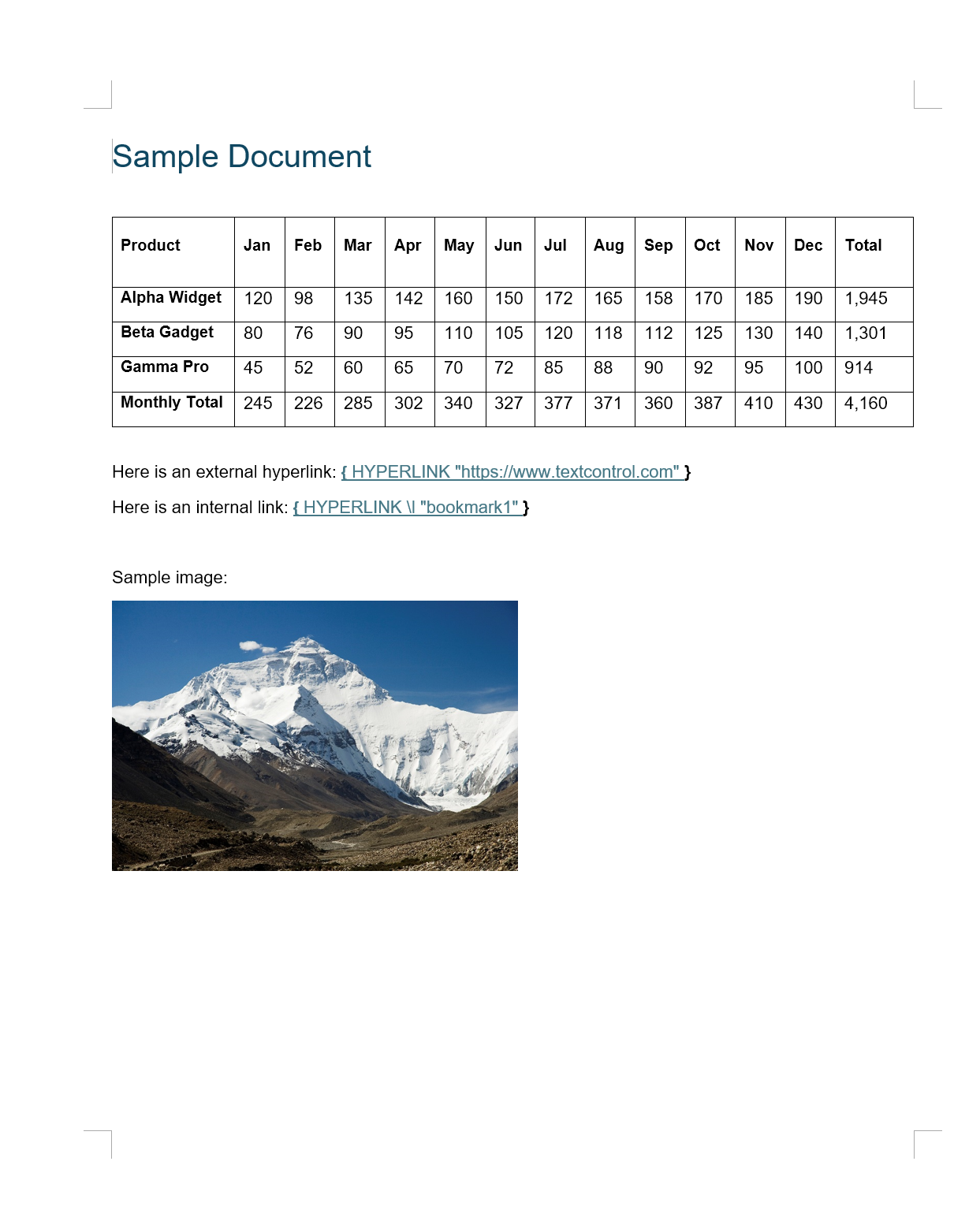 Sample document before AI-assisted remediation