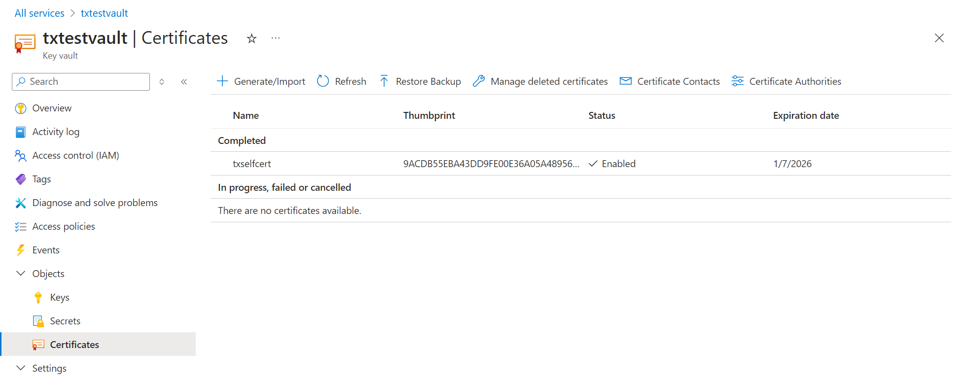 Azure Key Vault Portal Azure Key Vault Portal