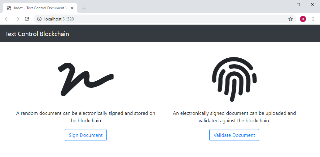 Blockchain sample