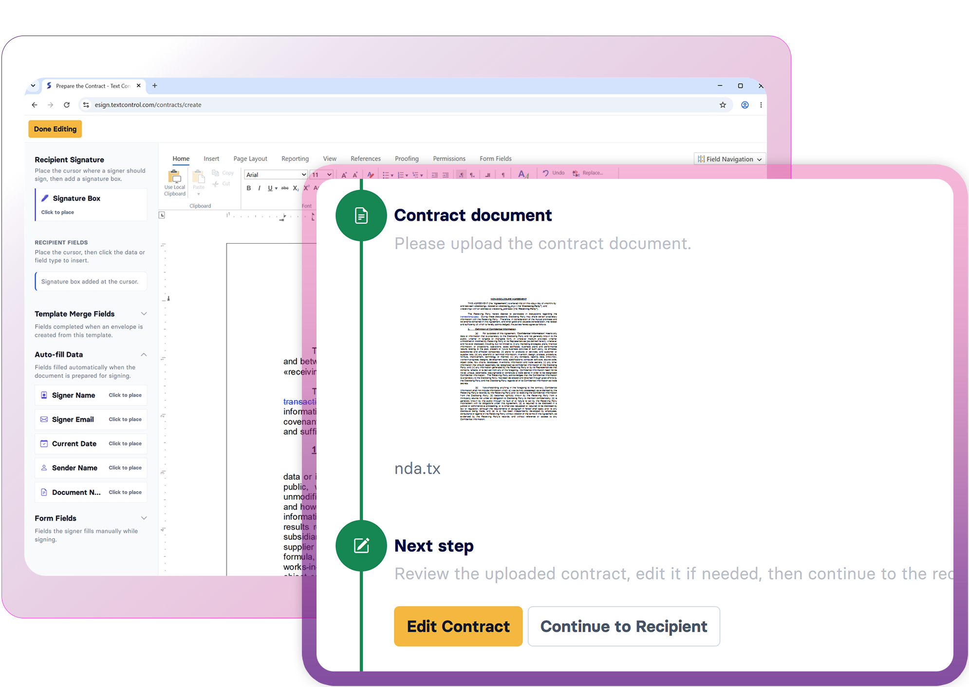 Connect templates, data, and approvals Connect templates, data, and approvals