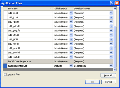 TX Text Control .NET for Windows Forms ClickOnce Deployment