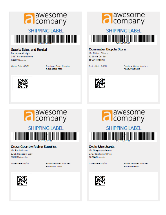 New sample templates New sample templates