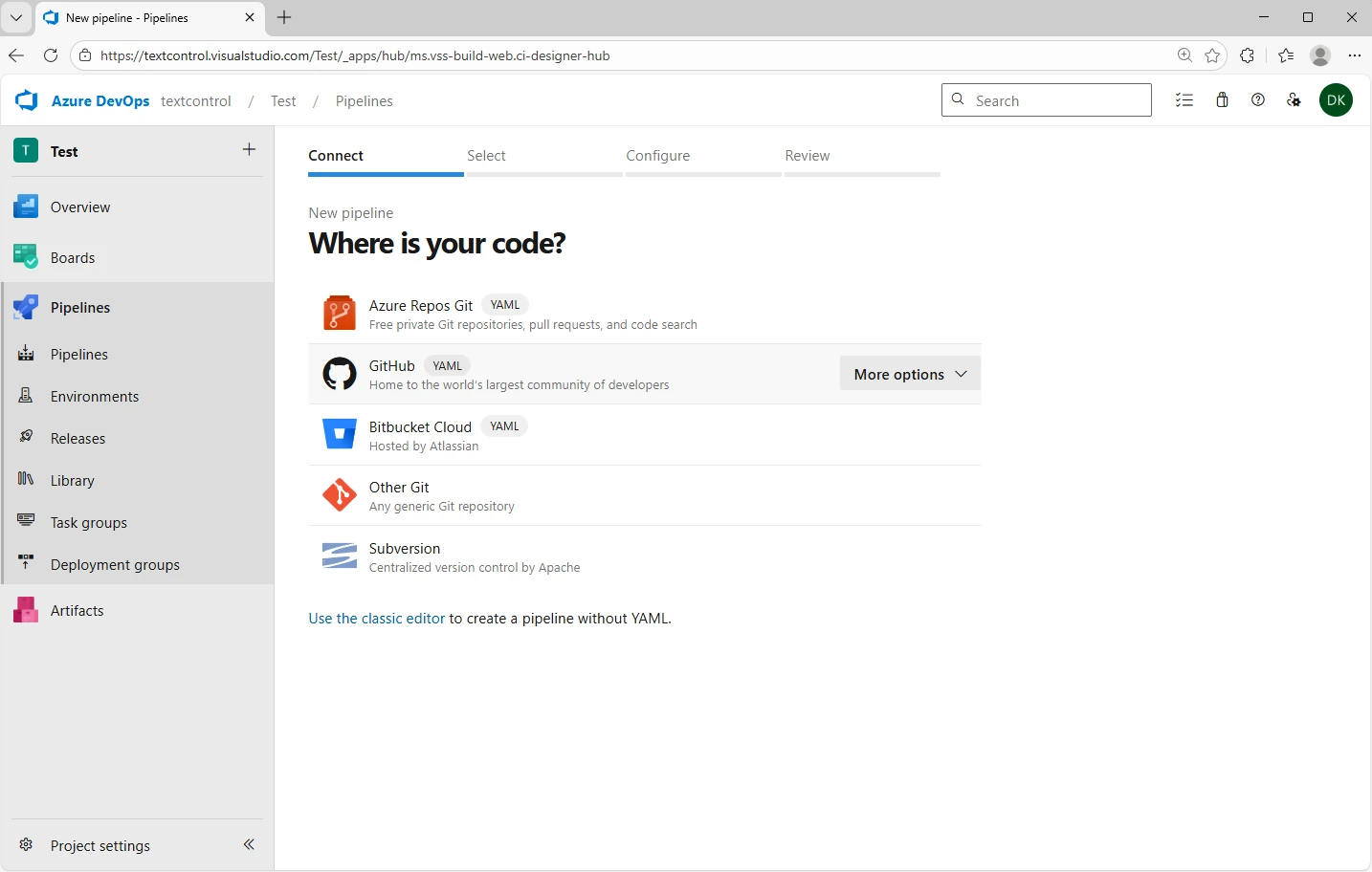 Choose GitHub Repository Choose GitHub Repository