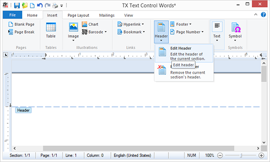 Using sub-templates in Text Control Reporting