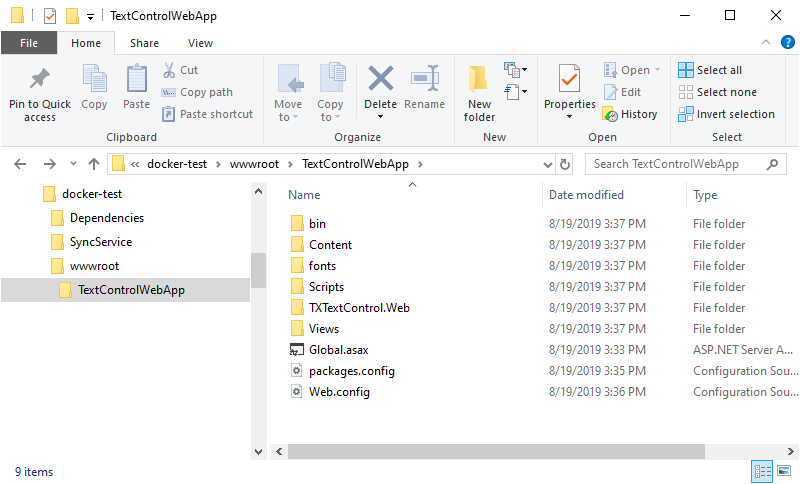 Folder structure