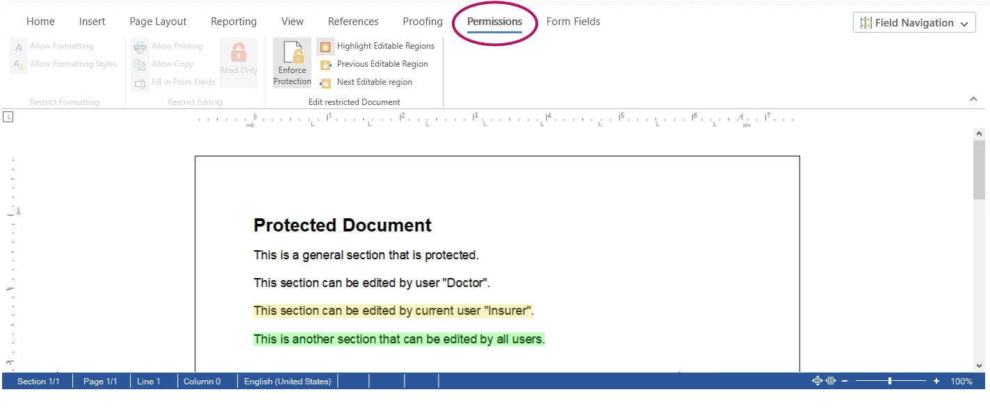 Document Protection in TX Text Control
