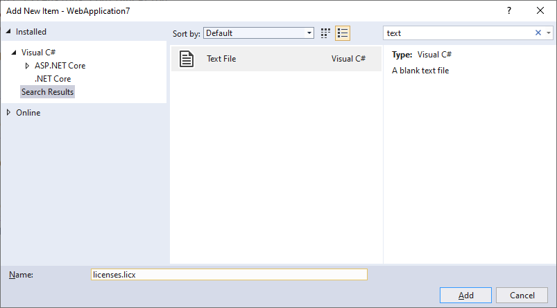 Create a .NET Core 3 application