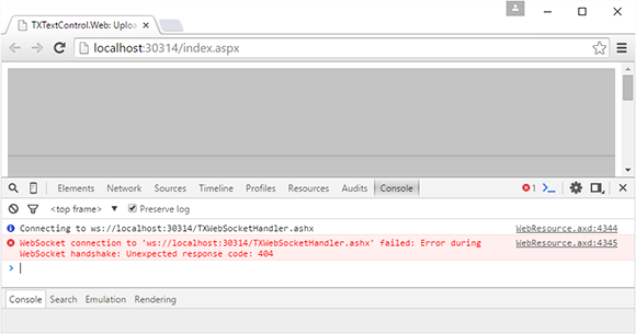 Web.TextControl: Can't connect to the server? Web.TextControl: Can't connect to the server?