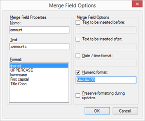 MailMerge: Formatting strings in merge fields MailMerge: Formatting strings in merge fields