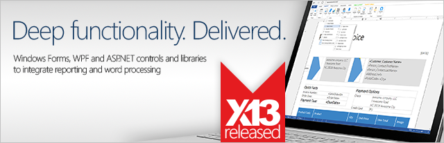 TX Text Control X13 released TX Text Control X13 released