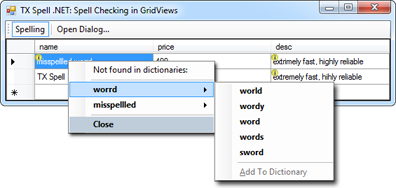TX Spell .NET in a DataGridView TX Spell .NET in a DataGridView
