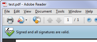 Digital Signature in Adobe Acrobat