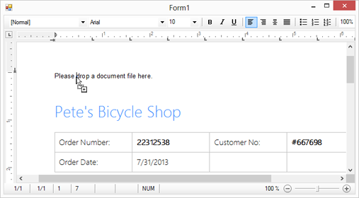 Drag anbd drop files in TX Text Control Drag anbd drop files in TX Text Control
