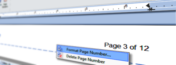 Page number fields Page number fields