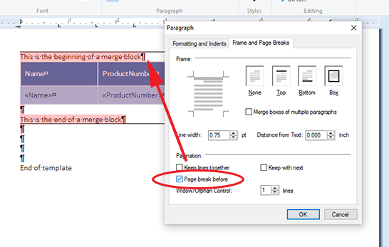 MailMerge: Starting each merge block on a new page MailMerge: Starting each merge block on a new page