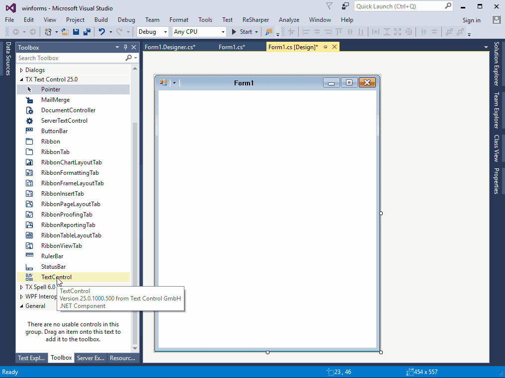 windows forms application txt write