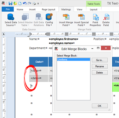 Merge blocks with MergeObjects Merge blocks with MergeObjects