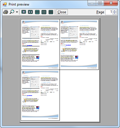 how to print multiple pictures on one page