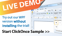 TX Text Control .NET for WPF Ribbon Demo TX Text Control .NET for WPF Ribbon Demo