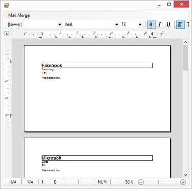 Using MailMerge in Windows Forms applications