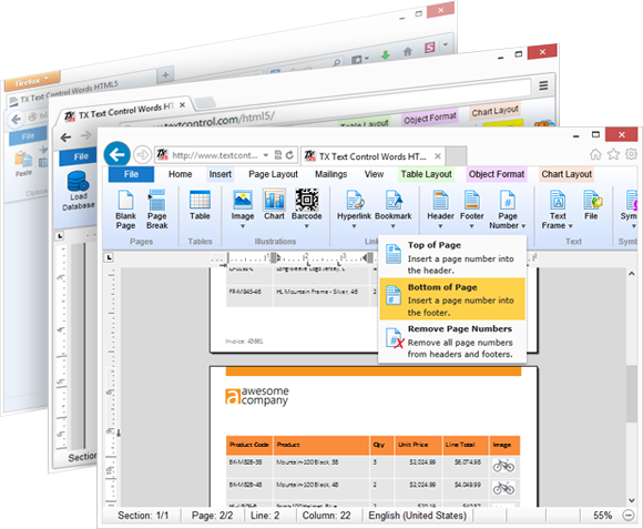 Cross-browser report template designer Cross-browser report template designer