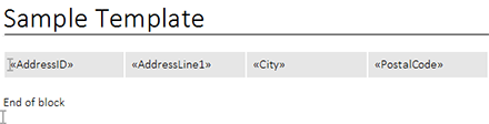 Custom processing using MailMerge events Custom processing using MailMerge events