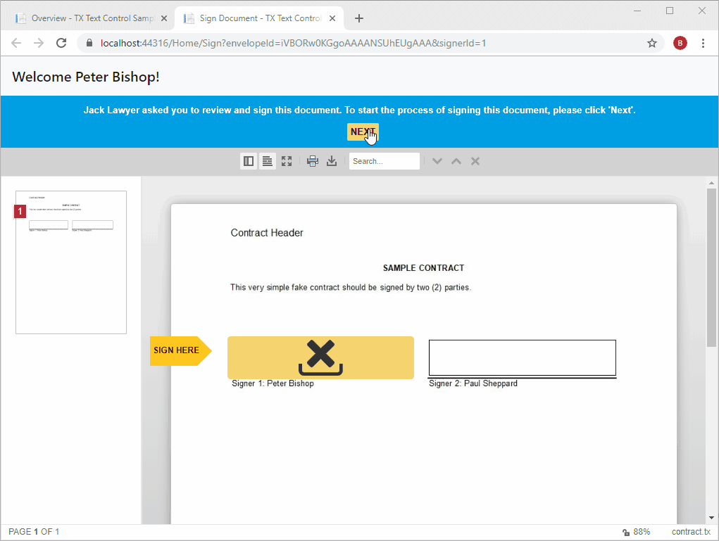 Sample application Sample application