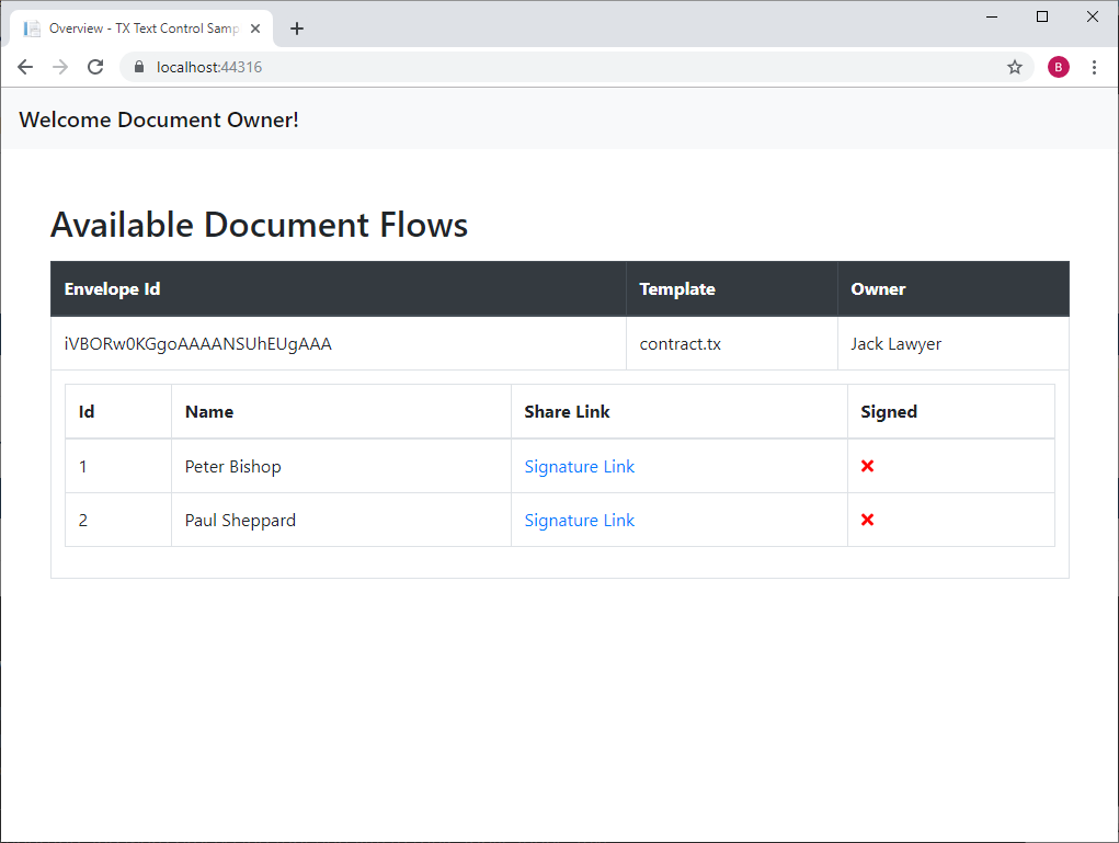 Sample application Sample application