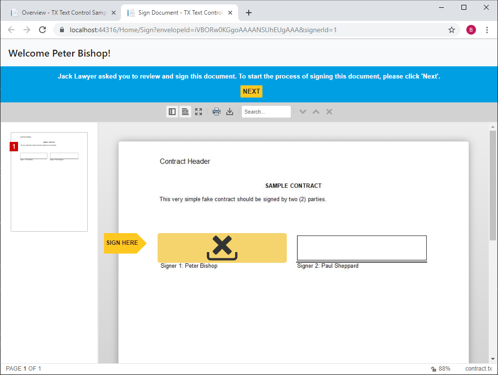 Sample application Sample application