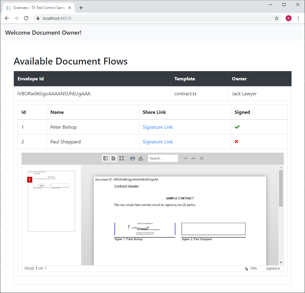 Sample application Sample application