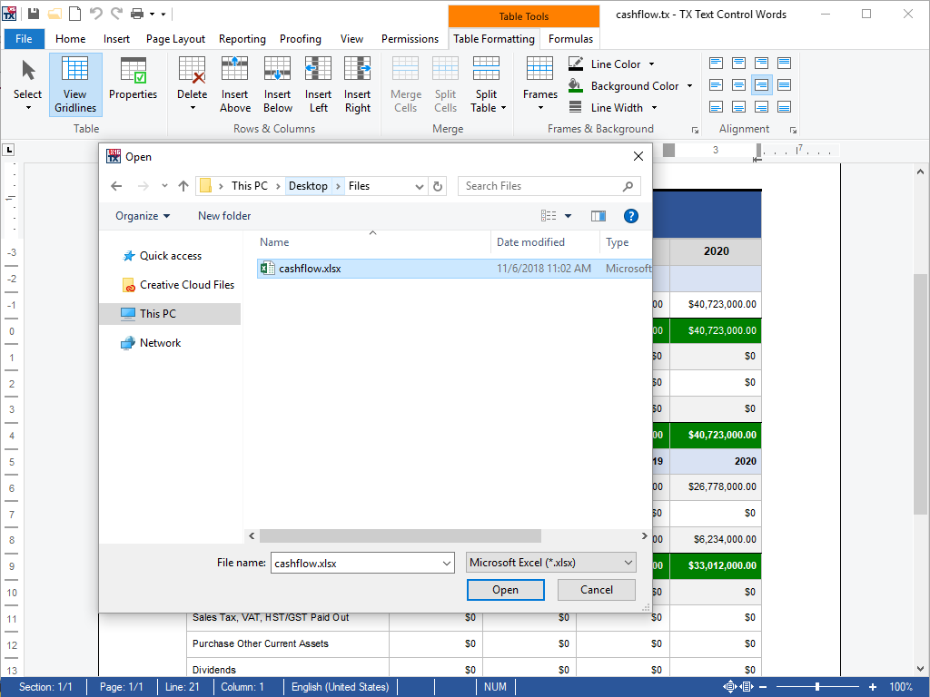 Microsoft Excel (XSLS)