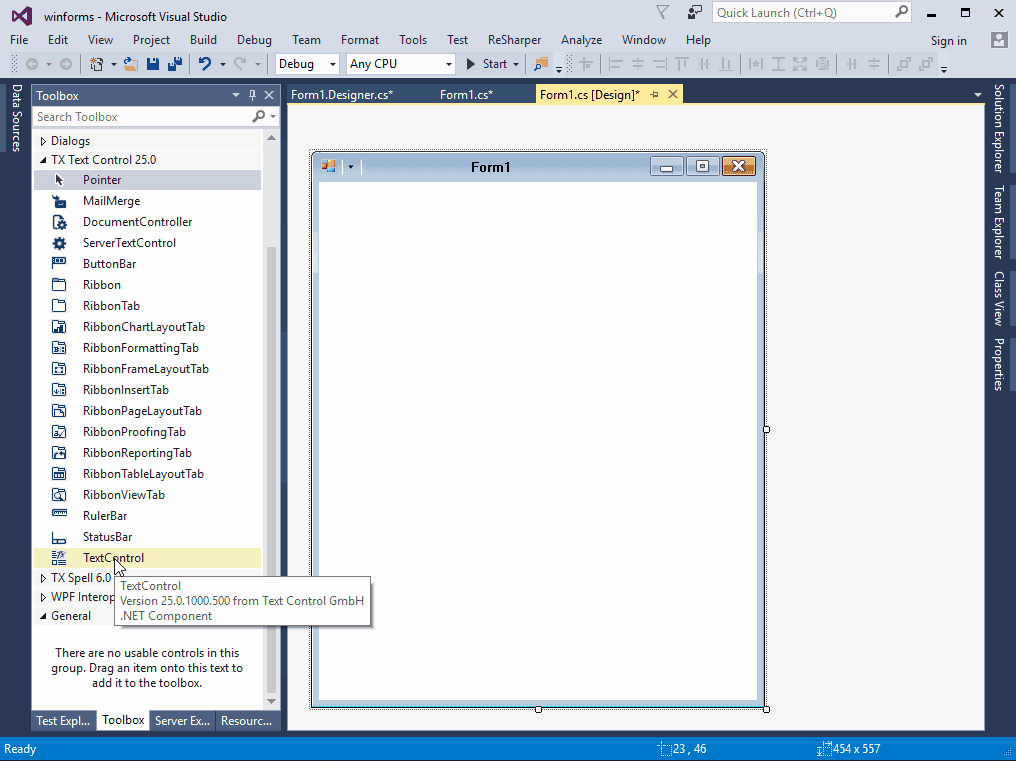 TX Text Control .NET for Windows Forms