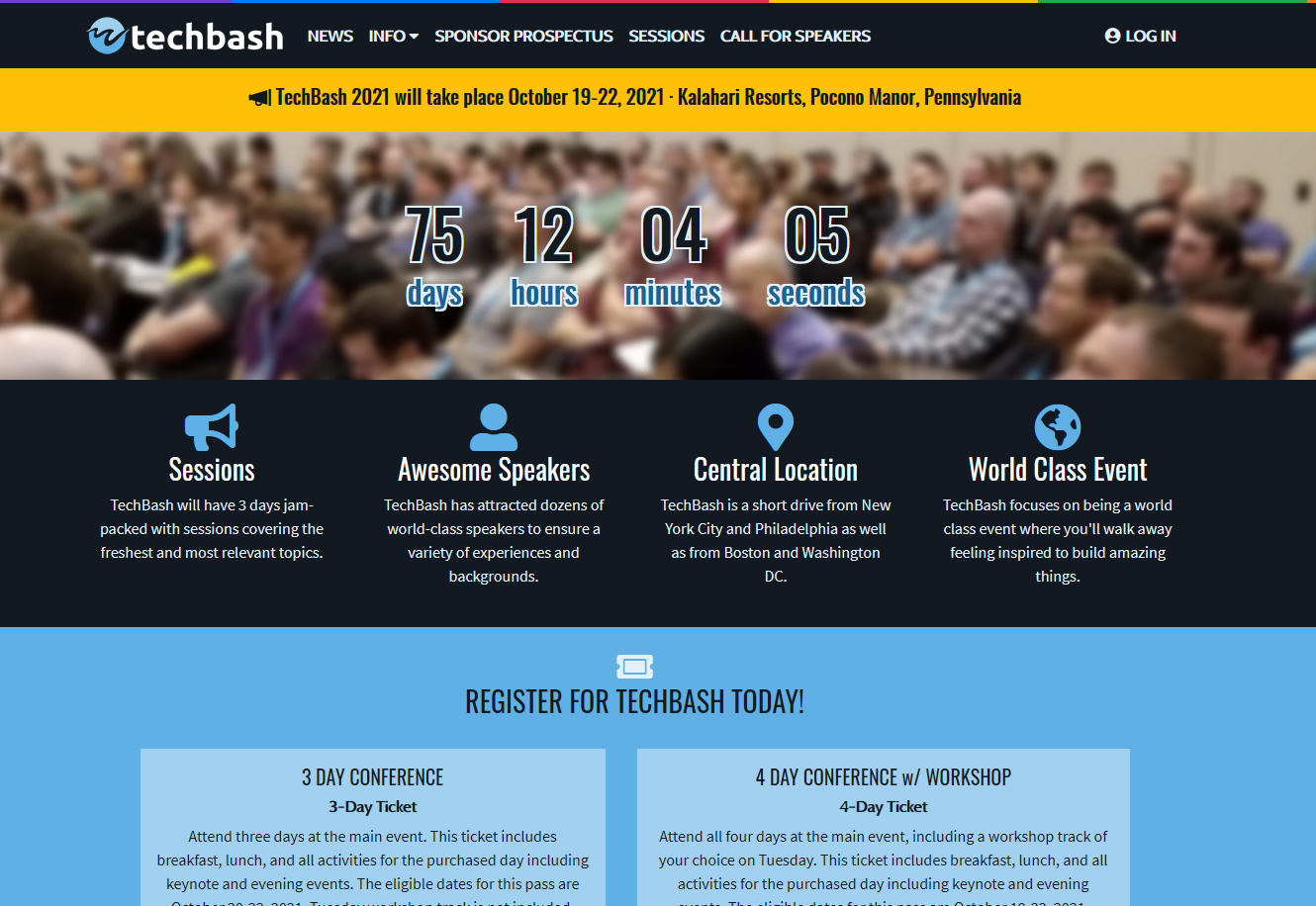 TechBash website