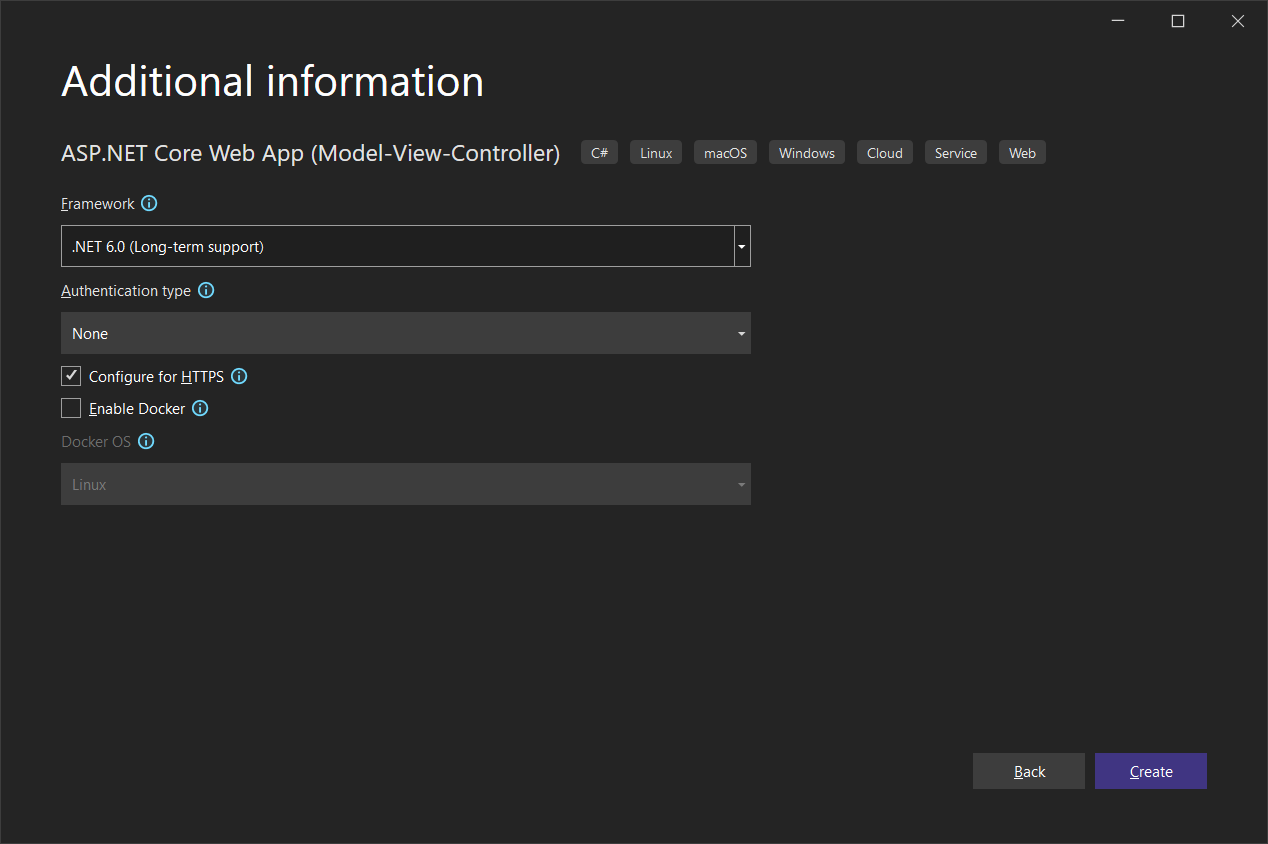 Creating the .NET 6 project