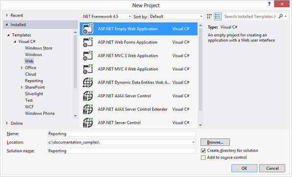 Creating Your First Asp.net Reporting Application