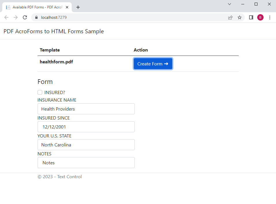 Form workflow