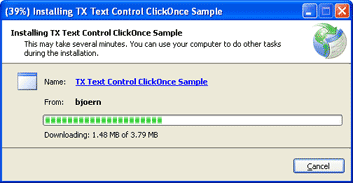 TX Text Control .NET for Windows Forms ClickOnce Deployment