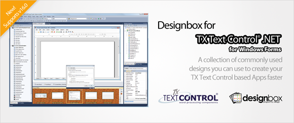 Screenshot Designbox TX Text Control