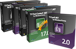 TX Text Control product family