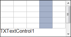 TX Text Control column selection