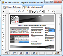 TX Text Control - Fit to Page