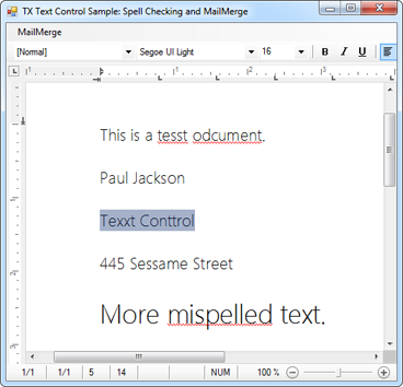 Spell checking, MailMerge and UserDictionaries