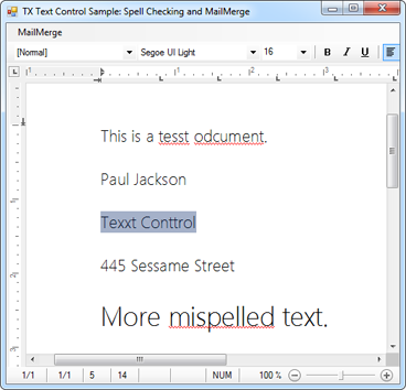 Spell checking, MailMerge and UserDictionaries Spell checking, MailMerge and UserDictionaries