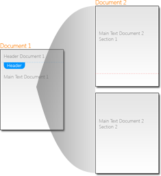 Section behaviour when merging documents