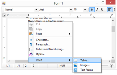 TX Text Control X9 in Visual Studio