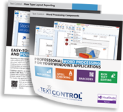 New Brochure: Text Control Executive Product Overview New Brochure: Text Control Executive Product Overview