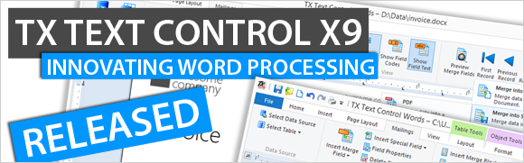 TX Text Control X9 - best-of-breed word processing components