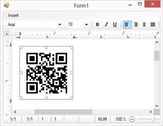 TX Barcode .NET in TX Text Control